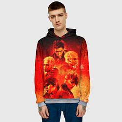 Толстовка-худи мужская Big Bang: Flame Boys, цвет: 3D-меланж — фото 2