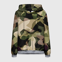 Толстовка-худи мужская Камуфляж, цвет: 3D-меланж