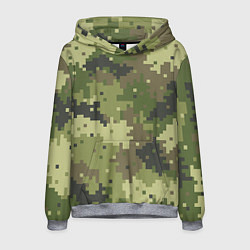 Толстовка-худи мужская Хаки, цвет: 3D-меланж