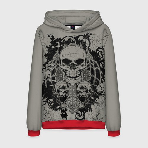 Мужская толстовка Skulls / 3D-Красный – фото 1
