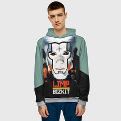 Толстовка-худи мужская Limp Bizkit: Faith Face, цвет: 3D-меланж — фото 2
