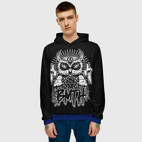 Мужская толстовка BMTH Owl / 3D-Синий – фото 3