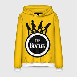Толстовка-худи мужская The Beatles: Yellow Vinyl, цвет: 3D-белый