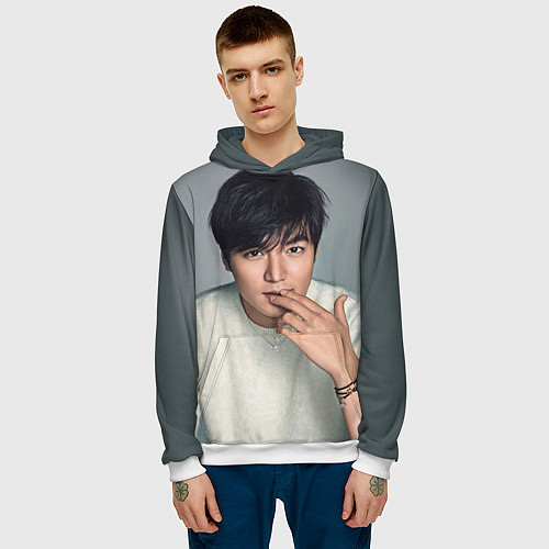 Мужская толстовка Lee Min Ho / 3D-Белый – фото 3
