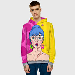 Толстовка-худи мужская POP ART, цвет: 3D-меланж — фото 2