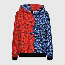 Толстовка-худи мужская Ягодка, цвет: 3D-черный