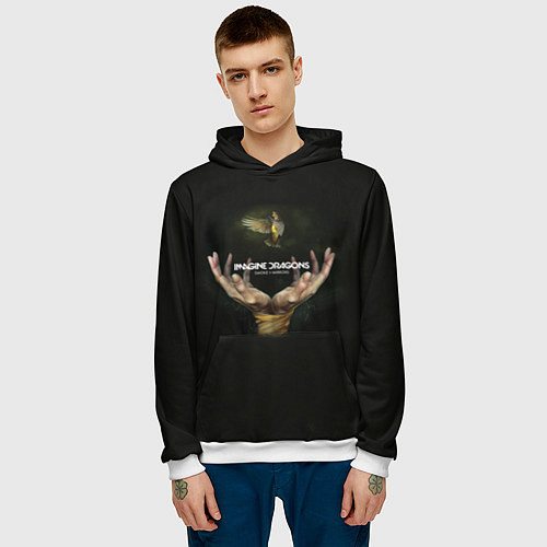 Мужская толстовка Imagine Dragons: Smoke + Mirrors / 3D-Белый – фото 3