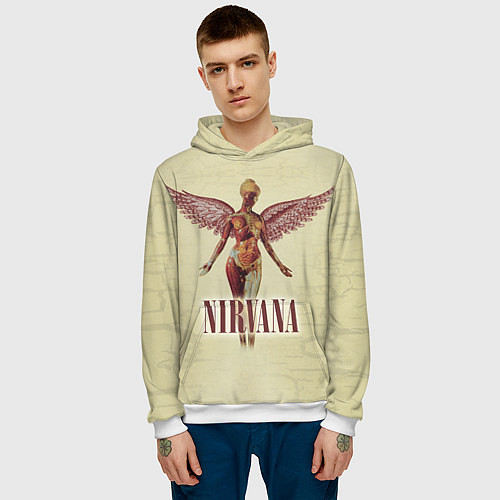 Мужская толстовка Nirvana Angel / 3D-Белый – фото 3