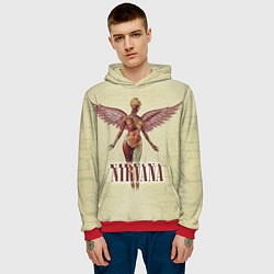 Толстовка-худи мужская Nirvana Angel, цвет: 3D-красный — фото 2
