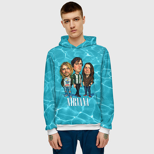 Мужская толстовка Nirvana: Water / 3D-Белый – фото 3