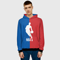 Толстовка-худи мужская Эмблема NBA, цвет: 3D-черный — фото 2