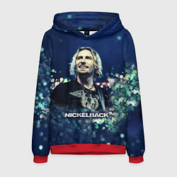 Толстовка-худи мужская Nickelback: Chad Kroeger, цвет: 3D-красный
