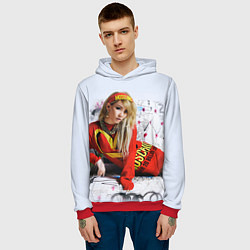 Толстовка-худи мужская K pop CL, цвет: 3D-красный — фото 2