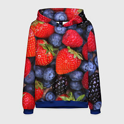 Толстовка-худи мужская Berries, цвет: 3D-синий