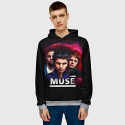 Толстовка-худи мужская Muse Band, цвет: 3D-меланж — фото 2