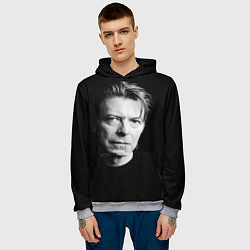 Толстовка-худи мужская David Bowie: Black Face, цвет: 3D-меланж — фото 2