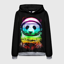 Толстовка-худи мужская Панда космонавт, цвет: 3D-меланж