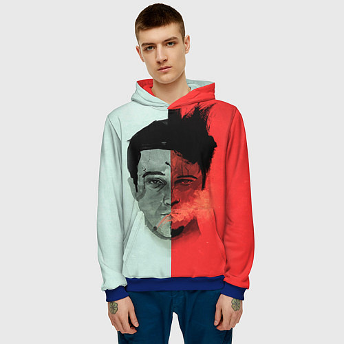 Мужская толстовка Norton: White & Red / 3D-Синий – фото 3