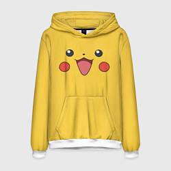 Толстовка-худи мужская Пикачу, цвет: 3D-белый