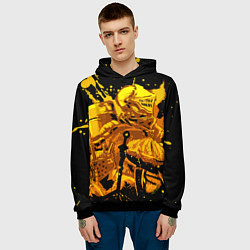 Толстовка-худи мужская Dark Souls: Gold Knight, цвет: 3D-черный — фото 2