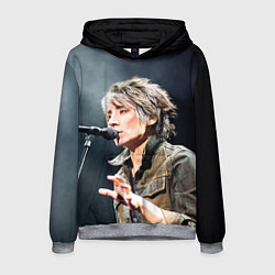 Толстовка-худи мужская Земфира поет, цвет: 3D-меланж