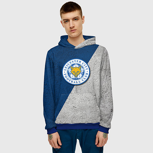 Мужская толстовка Leicester City FC / 3D-Синий – фото 3