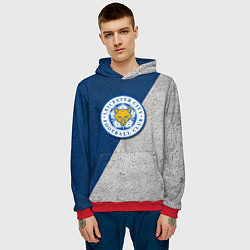Толстовка-худи мужская Leicester City FC, цвет: 3D-красный — фото 2
