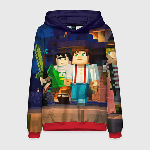 Мужская толстовка Minecraft Men's / 3D-Красный – фото 1