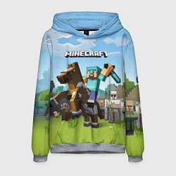 Толстовка-худи мужская Minecraft Rider, цвет: 3D-меланж