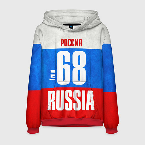 Мужская толстовка Russia: from 68 / 3D-Красный – фото 1