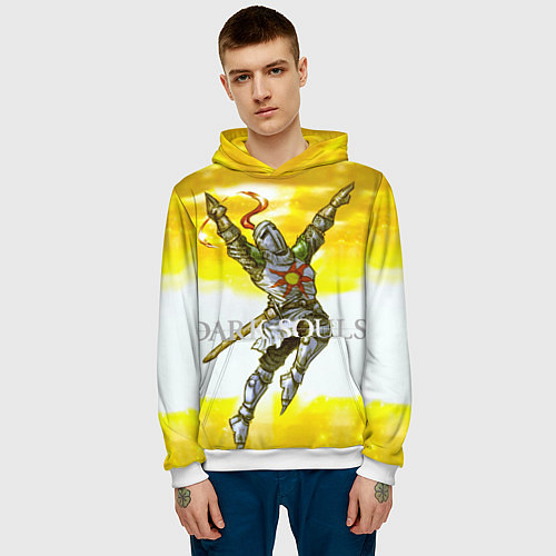 Мужская толстовка Knight Heida - dark souls / 3D-Белый – фото 3