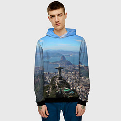 Толстовка-худи мужская Рио-де-Жанейро, цвет: 3D-черный — фото 2