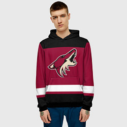 Толстовка-худи мужская Arizona Coyotes, цвет: 3D-черный — фото 2