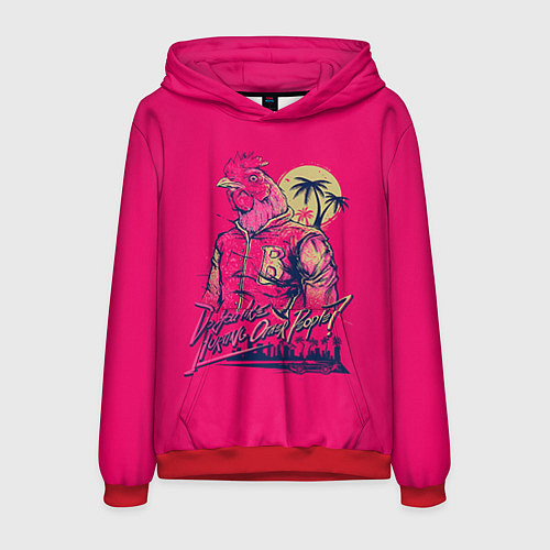 Мужская толстовка Hooking Over People? / 3D-Красный – фото 1