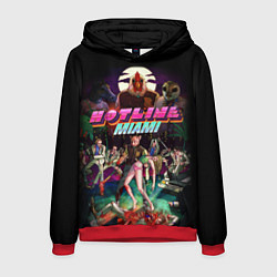 Толстовка-худи мужская Hotline Miami, цвет: 3D-красный