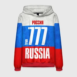Толстовка-худи мужская Russia: from 777, цвет: 3D-красный