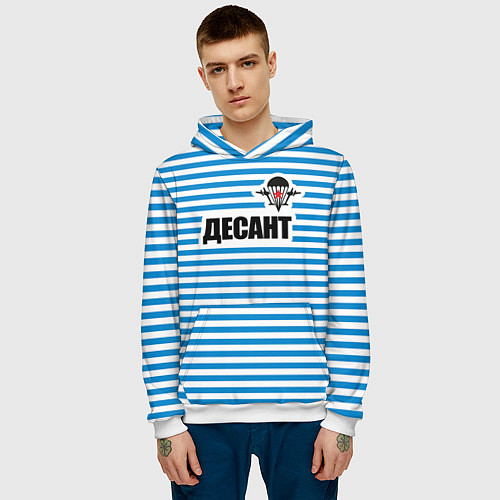 Мужская толстовка ВДВ. Выше нас только звёзды / 3D-Белый – фото 3