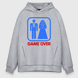 Толстовка оверсайз мужская Game over, цвет: меланж