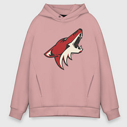 Толстовка оверсайз мужская Phoenix Coyotes, цвет: пыльно-розовый