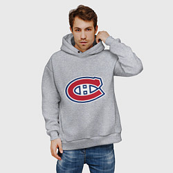 Толстовка оверсайз мужская Montreal Canadiens, цвет: меланж — фото 2