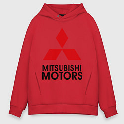 Толстовка оверсайз мужская Mitsubishi, цвет: красный