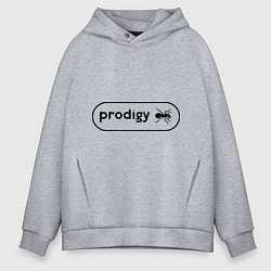 Толстовка оверсайз мужская Prodigy лого с муравьем, цвет: меланж