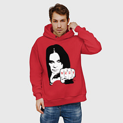 Толстовка оверсайз мужская Ozzy Ozborn, цвет: красный — фото 2