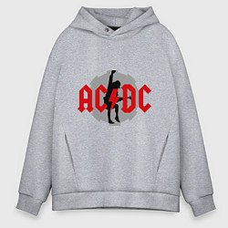 Толстовка оверсайз мужская AC/DC: Angus Young, цвет: меланж