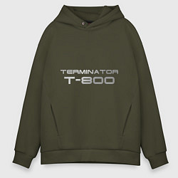 Толстовка оверсайз мужская Терминатор Т-800, цвет: хаки