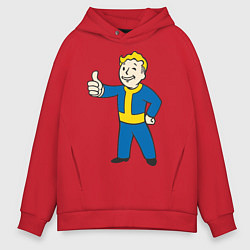Толстовка оверсайз мужская Fallout Boy цвета красный — фото 1