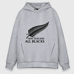 Толстовка оверсайз мужская New Zeland: All blacks, цвет: меланж