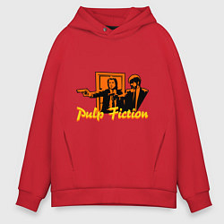 Толстовка оверсайз мужская Pulp Fiction, цвет: красный