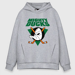 Толстовка оверсайз мужская Anaheim Mighty Ducks, цвет: меланж