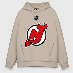 Толстовка оверсайз мужская New Jersey Devils: Kovalchuk 17, цвет: миндальный